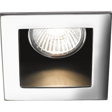 Ideal Lux - Einbaustrahler FUNKY 1xGU10/50W/230V 9x9 cm glänzender Chrom