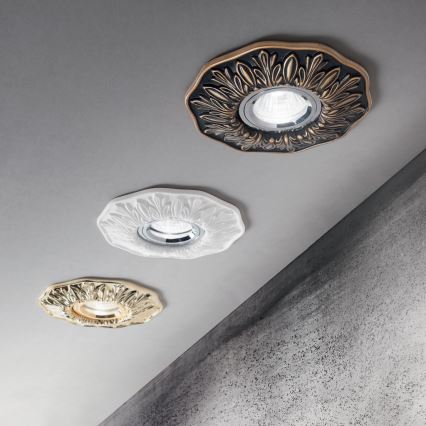 Ideal Lux - Einbaustrahler POLKA 1xGU10/50W/230V goldfarben
