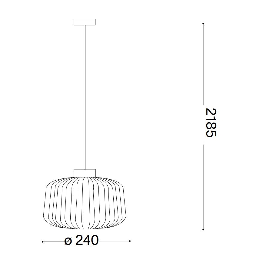 Ideal Lux - Hängeleuchte an Schnur MINT 1xE27/60W/230V d 24 cm klar