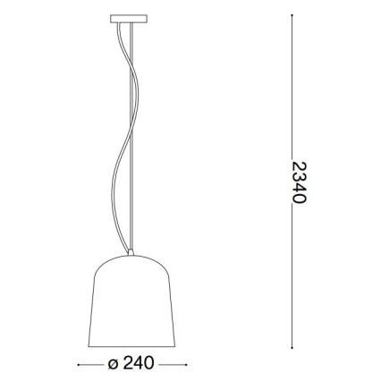 Ideal Lux - Hängeleuchte BISTRO 1xE27/60W/230V d 24 cm klar