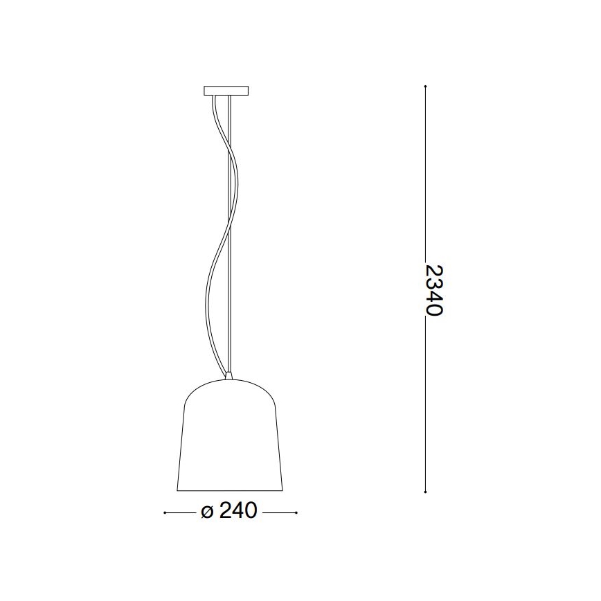 Ideal Lux - Hängeleuchte BISTRO 1xE27/60W/230V d 24 cm klar