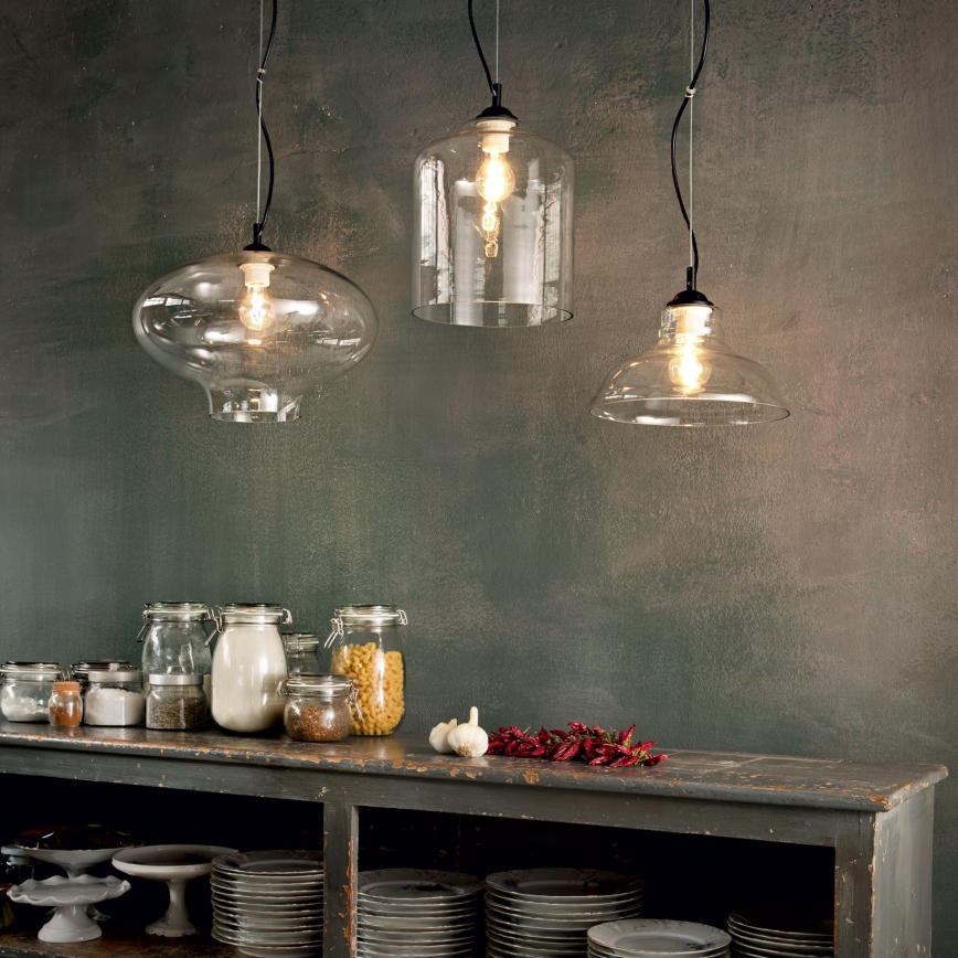 Ideal Lux - Hängeleuchte BISTRO 1xE27/60W/230V d 40 cm rauchig