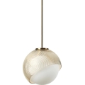 Ideal Lux - Hängeleuchte BLOOM an Kabel 1xE27/42W/230V Ø 22 cm Gold/rauchbeige