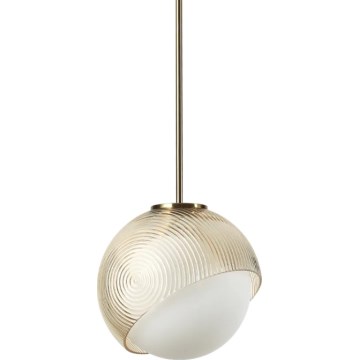 Ideal Lux - Hängeleuchte BLOOM an Kabel 1xE27/42W/230V Ø 22 cm Gold/rauchbeige