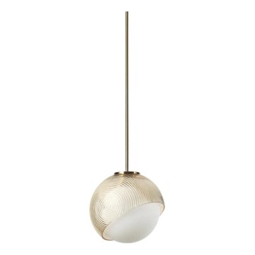 Ideal Lux - Hängeleuchte BLOOM mit Kabelaufhängung 1xE27/42W/230V Ø 17 cm gold/rauchbeige