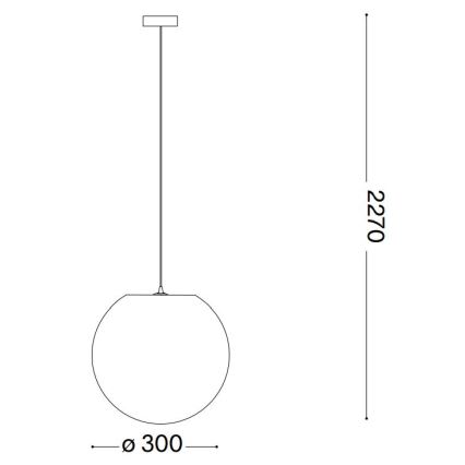 Ideal Lux - Hängeleuchte CARTA 1xE27/25W/230V d 30 cm weiß