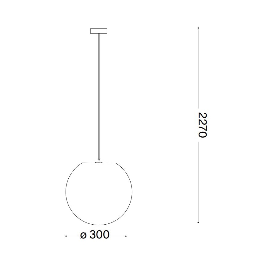 Ideal Lux - Hängeleuchte CARTA 1xE27/25W/230V d 30 cm weiß