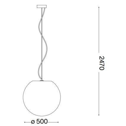 Ideal Lux - Hängeleuchte CARTA 1xE27/25W/230V d 50 cm weiß