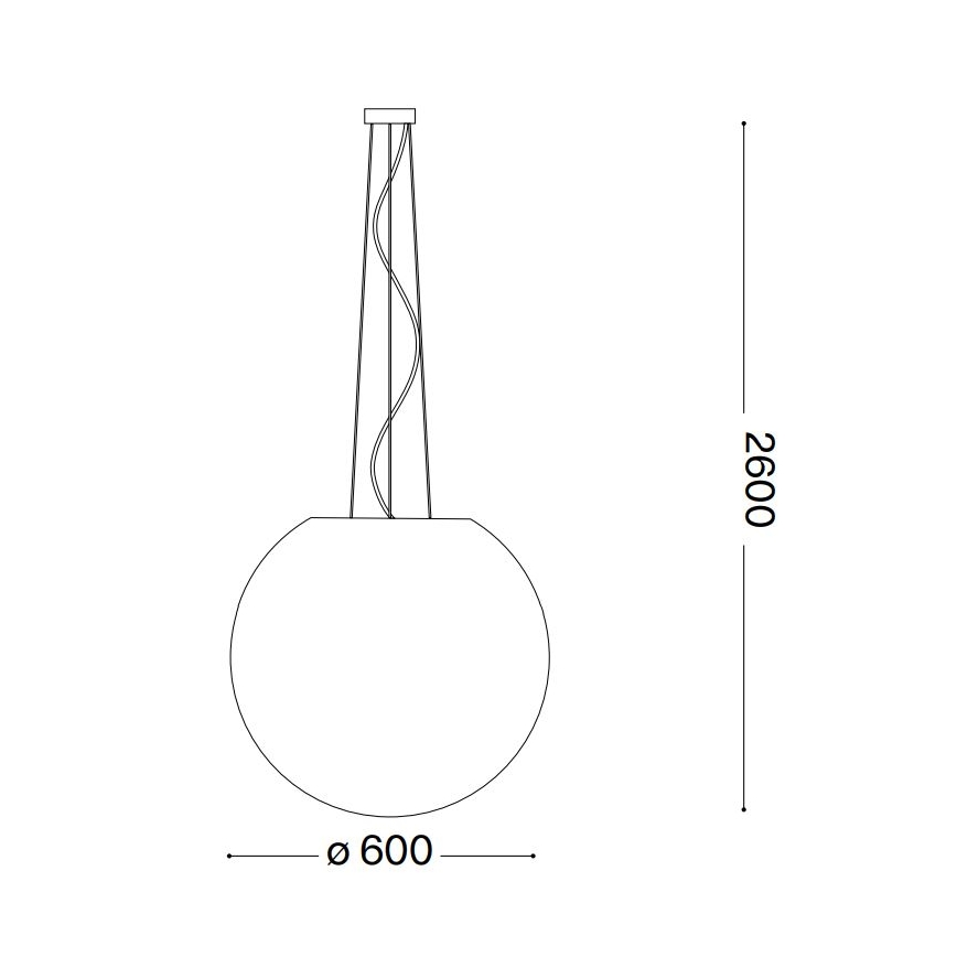 Ideal Lux - Hängeleuchte CARTA 1xE27/60W/230V d 60 cm weiß