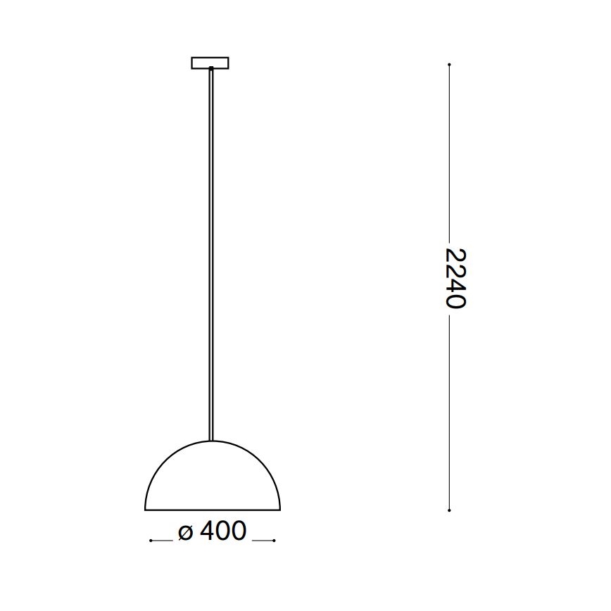 Ideal Lux - Hängeleuchte FOLK 1xE27/60W/230V d 40 cm braun