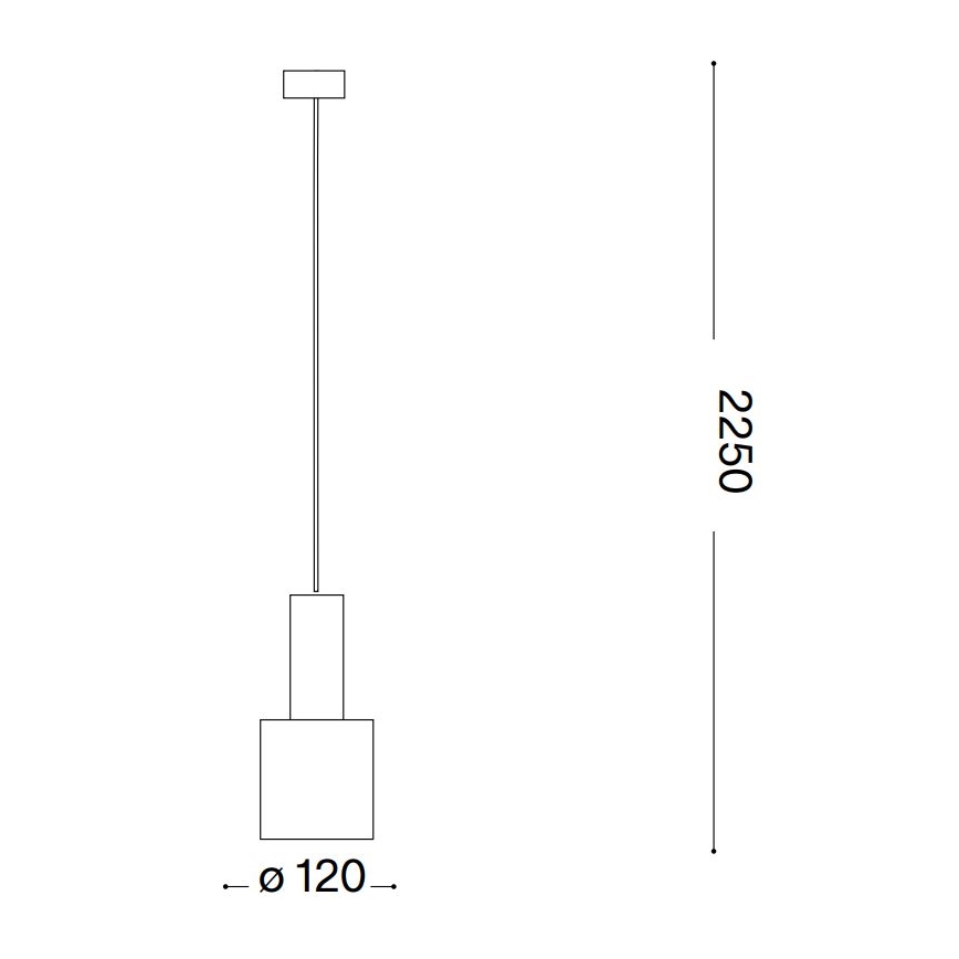 Ideal Lux - Hängeleuchte HOLLY 1xE27/60W/230V d 12 cm schwarz
