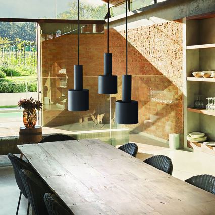 Ideal Lux - Hängeleuchte HOLLY 3xE27/60W/230V Spinne schwarz