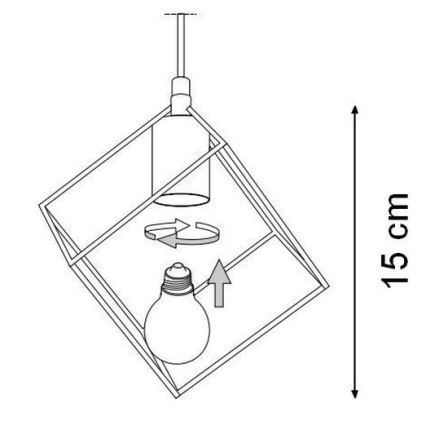 Ideal Lux - Hängeleuchte ICE 5xE27/60W/230V d 50 cm weiß