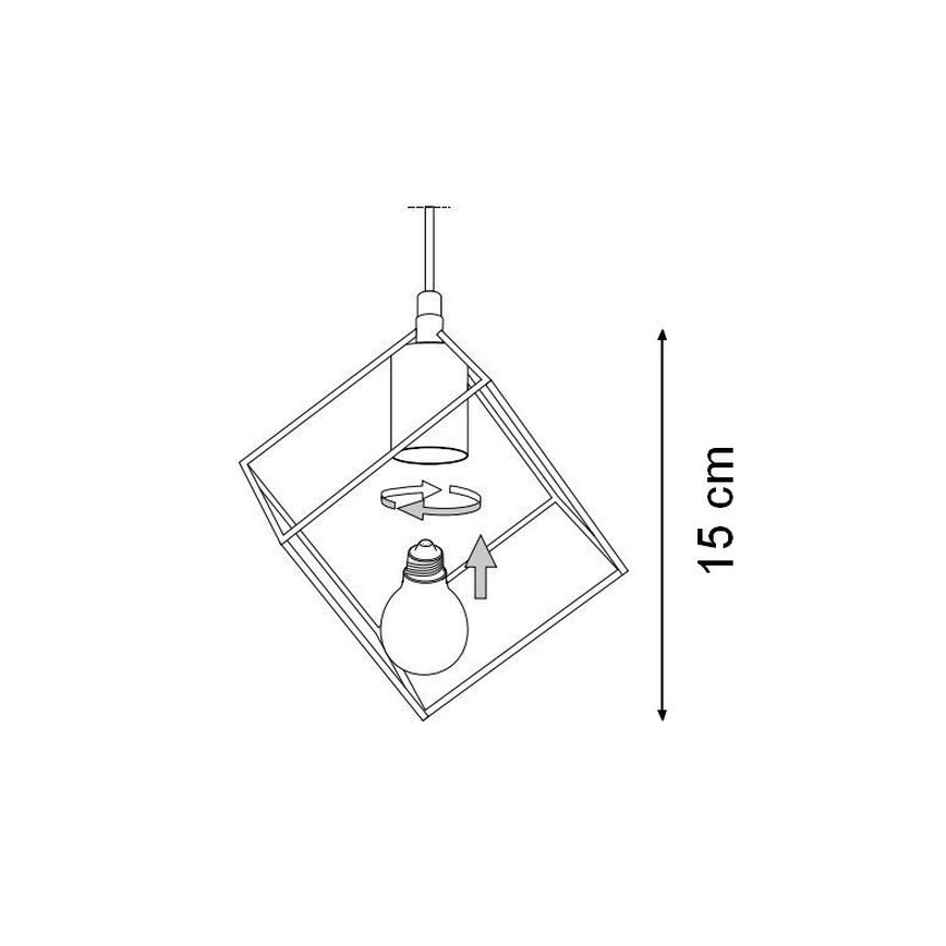 Ideal Lux - Hängeleuchte ICE 5xE27/60W/230V d 50 cm weiß