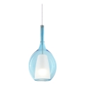 Ideal Lux - Hängeleuchte KALIQUE mit Kabel 1xE27/42W/230V Ø 18 cm rauchblau