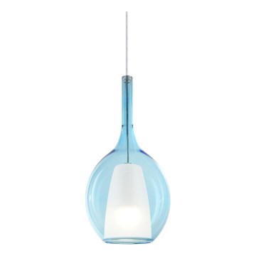 Ideal Lux - Hängeleuchte KALIQUE mit Kabel 1xE27/42W/230V Ø 18 cm rauchblau