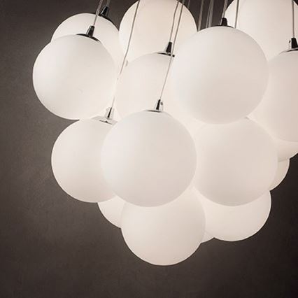 Ideal Lux - Hängeleuchte mit Kabel MAPA 11xE14/40W/230V Ø 58 cm weiß