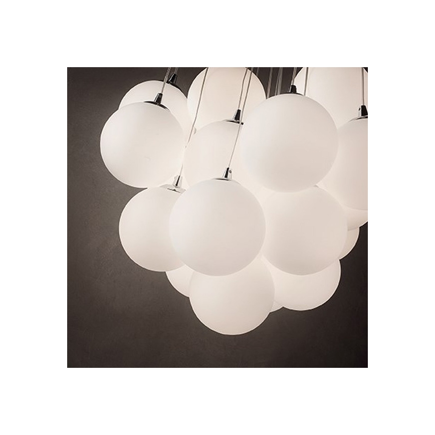 Ideal Lux - Hängeleuchte mit Kabel MAPA 11xE14/40W/230V Ø 58 cm weiß