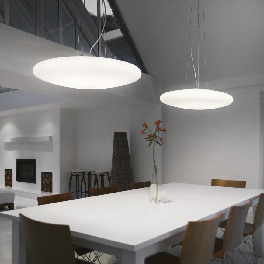 Ideal Lux - Hängeleuchte mit Kabelabhängung SMARTIES 5xE27/42W/230V Ø 60 cm, weiß