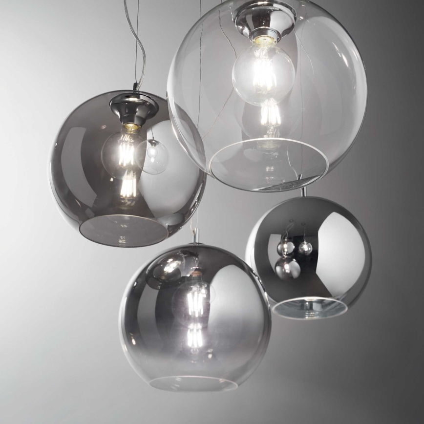 Ideal Lux - Hängeleuchte NEMO 1xE27/42W/230V d 30 cm rauchig