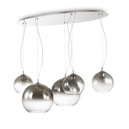 Ideal Lux - Hängeleuchte NEMO PLUS 5xE27/42W/230V rauchig