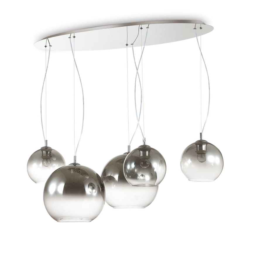 Ideal Lux - Hängeleuchte NEMO PLUS 5xE27/42W/230V rauchig