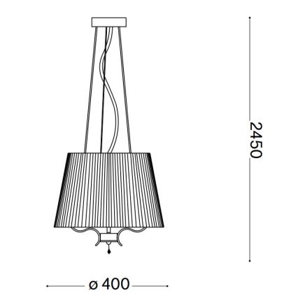 Ideal Lux - Kristall-Hängeleuchte an Aufhängung PEGASO 3xE14/28W/230V d 40 cm golden