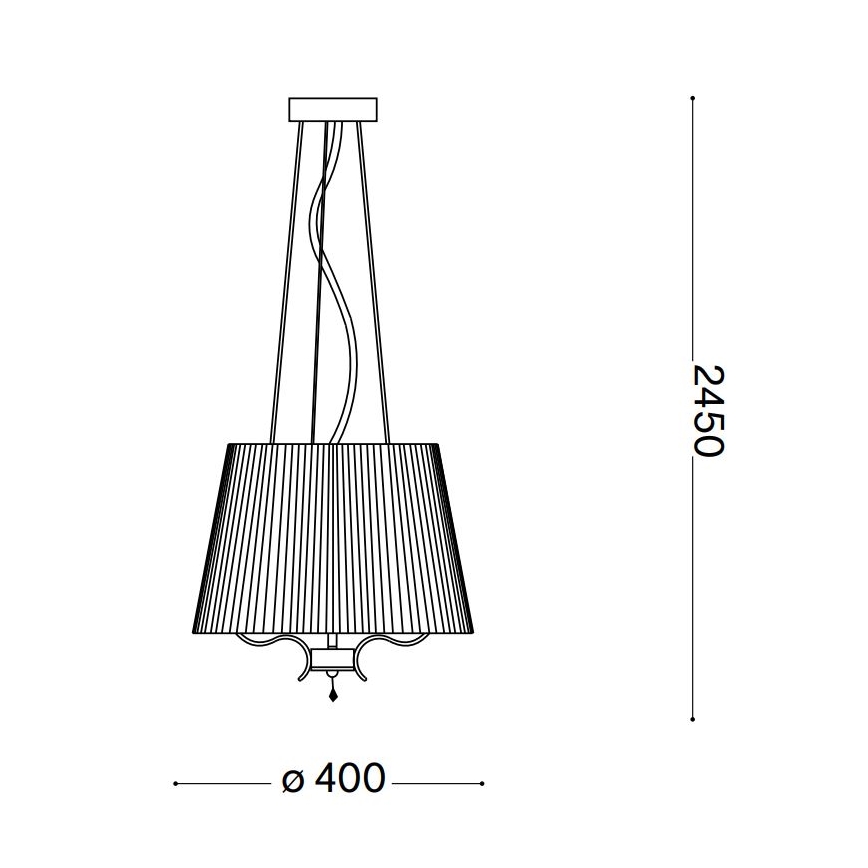 Ideal Lux - Kristall-Hängeleuchte an Aufhängung PEGASO 3xE14/28W/230V d 40 cm golden