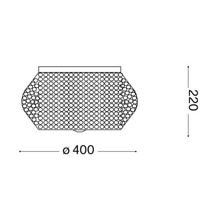 Ideal Lux - Kristall-Deckenleuchte PASHA 6xE14/40W/230V d 40 cm glänzendes Chrom