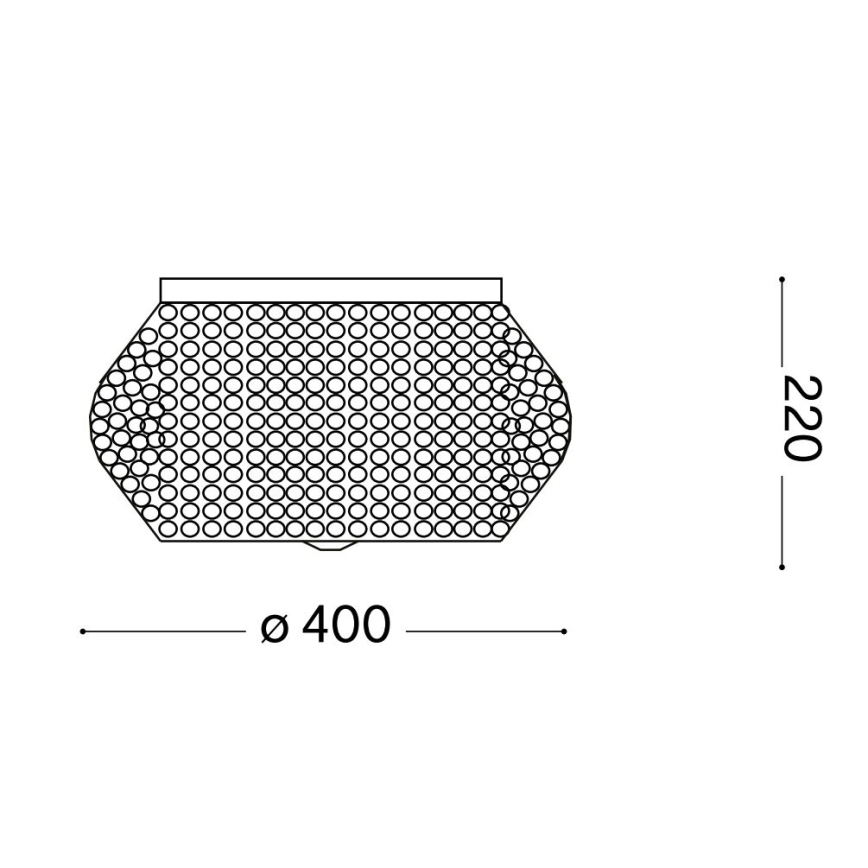 Ideal Lux - Kristall-Deckenleuchte PASHA 6xE14/40W/230V d 40 cm glänzendes Chrom