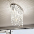 Ideal Lux - Kristall-Deckenleuchte RAIN 3xE14/40W/230V glänzender Chrom