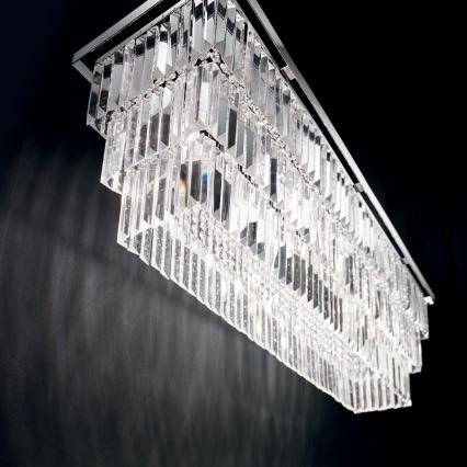 Ideal Lux - Kristall-Hängeleuchte an Aufhängung MARTINEZ 8xE14/40W/230V glänzendes Chrom