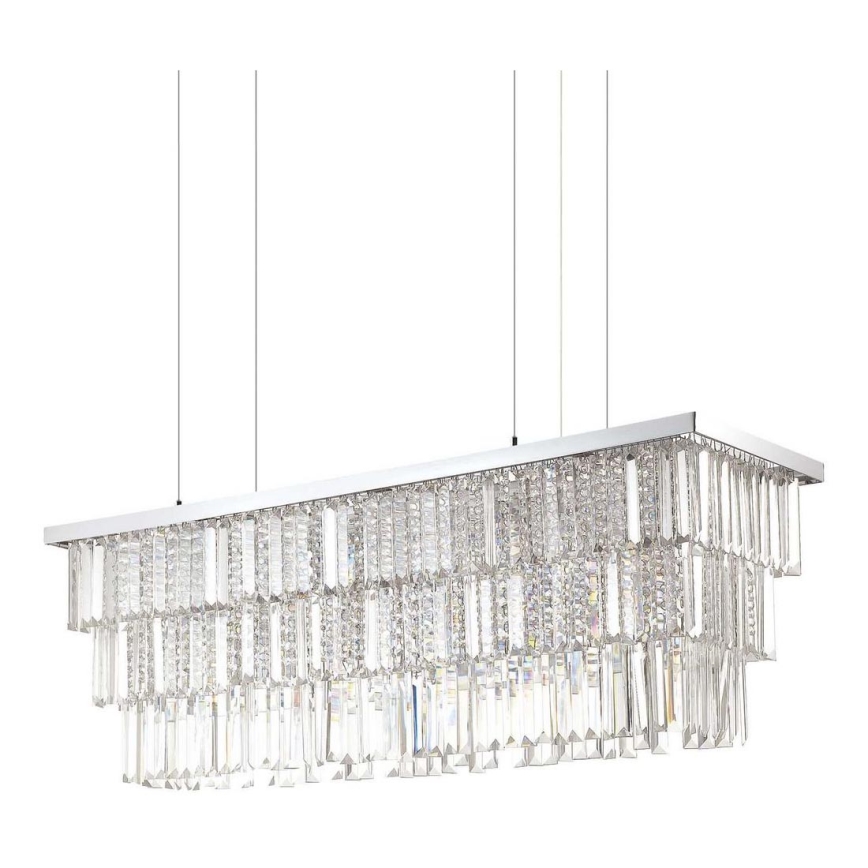 Ideal Lux - Kristall-Hängeleuchte an Aufhängung MARTINEZ 8xE14/40W/230V glänzendes Chrom