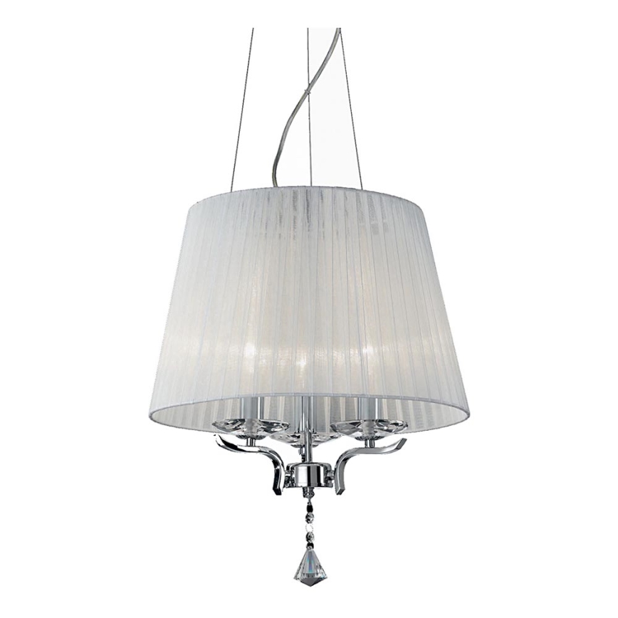 Ideal Lux - Kristall-Hängeleuchte an Aufhängung PEGASO 3xE14/28W/230V d 40 cm glänzendes Chrom
