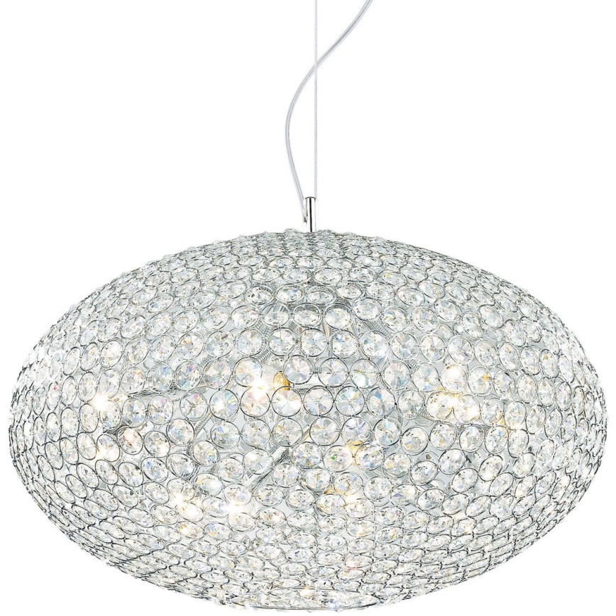 Ideal Lux - Kristall-Hängeleuchte ORION 12xE14/40W/230V d 60 cm silbern