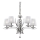 Ideal Lux - Kristall-Kronleuchter an Kette PEGASO 5xE14/28W/230V d 72 cm glänzendes Chrom