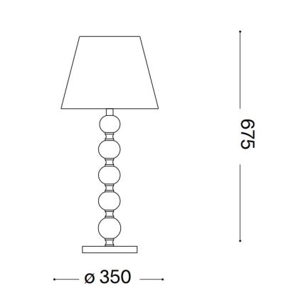 Ideal Lux - Kristall-Tischleuchte QUEEN 1xE27/60W/230V golden
