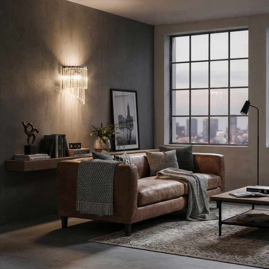 Ideal Lux - Kristall-Wandleuchte CARLTON 3xE14/40W/230V glänzendes Chrom