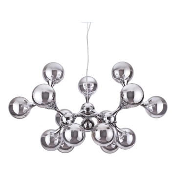 Ideal Lux - Kronleuchter mit Kabelaufhängung NODI 15xE14/28W/230V Ø 105 cm glänzender Chrom