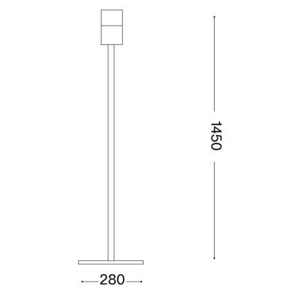 Ideal Lux - Lampenfuß SET UP 1xE27/42W/230V Chrom