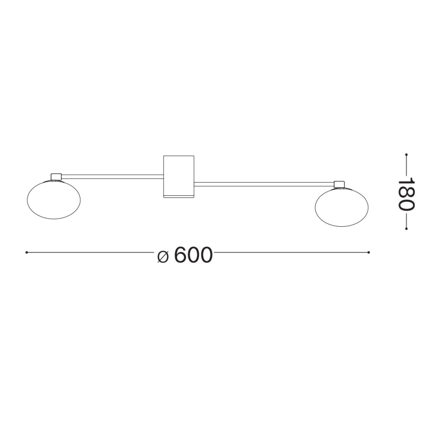 Ideal Lux - LED-Anbauleuchte HERMES 3xG9/3W/230V d 60 cm weiß