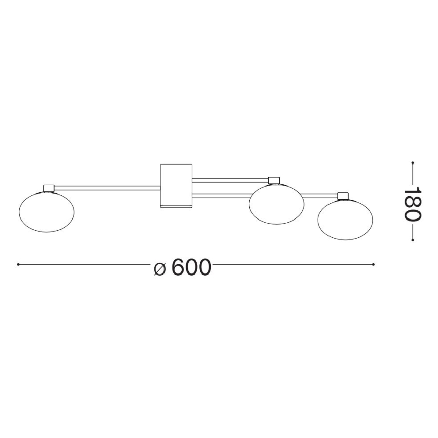 Ideal Lux - LED-Anbauleuchte HERMES 5xG9/3W/230V d 60 cm weiß