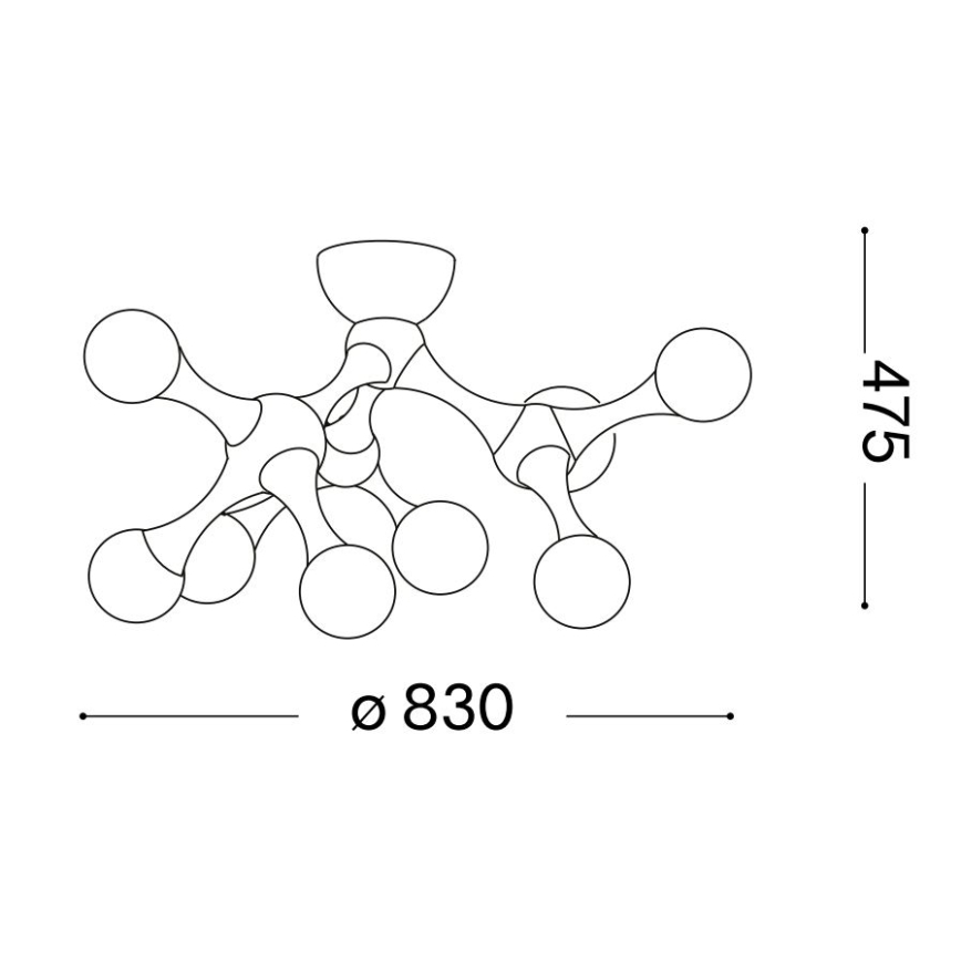 Ideal Lux - LED-Anbauleuchte NODINO 9xG9/3W/230V glänzendes Chrom/weiß