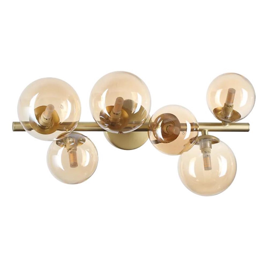 Ideal Lux - LED-Anbauleuchte PERLAGE 6xG9/3W/230V 49 cm golden/rauchig