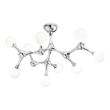 Ideal Lux - LED Aufbau-Deckenleuchte NODINO 9xG9/3W/230V Ø 83 cm glänzender Chrom/Weiß