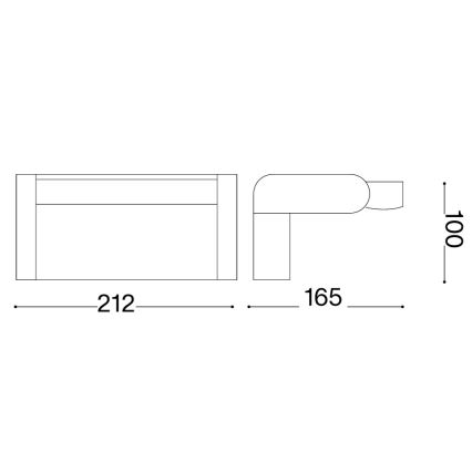 Ideal Lux - LED-Außenwandleuchte mit Sensor SWIPE LED/21W/230V CRI 90 IP54 weiß