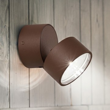 Ideal Lux - LED Außen-Wandleuchte OMEGA LED/7W/230V CRI 90 IP54 braun