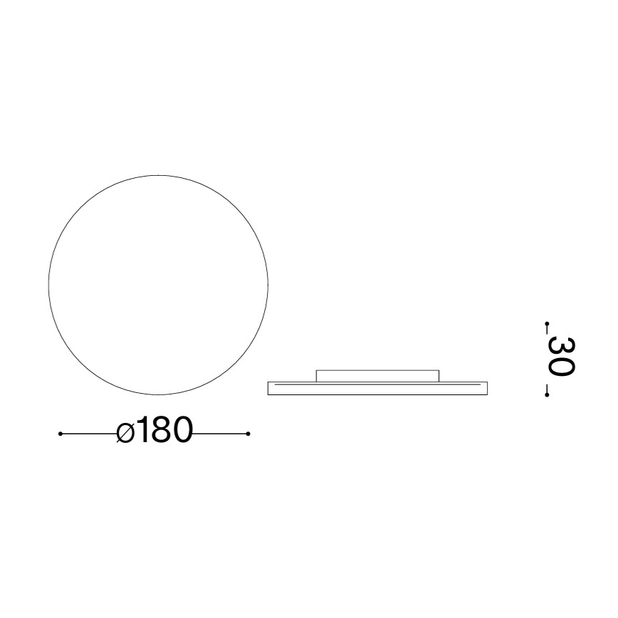 Ideal Lux - LED-Außenwandleuchte PUNTO, 9 W, 230 V, Ra 90, Ø 18 cm, IP54, Anthrazit