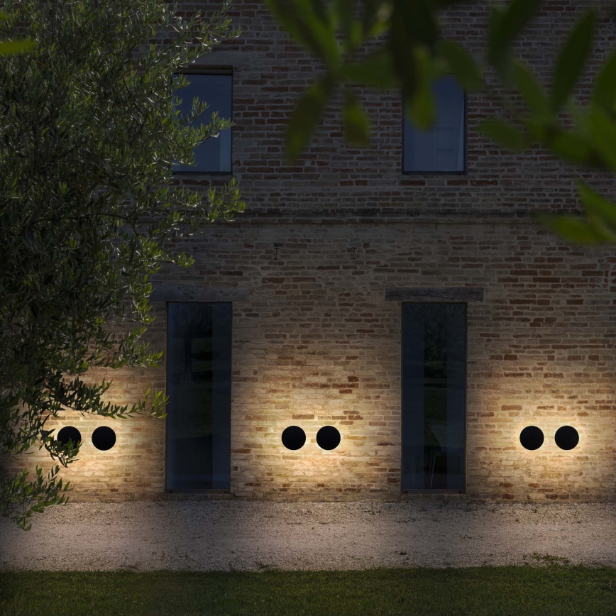 Ideal Lux - LED Außenwandleuchte PUNTO LED/9W/230V CRI 90 Ø 18 cm IP54 schwarz