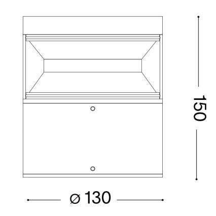 Ideal Lux - LED-Außenleuchte BOEING LED/14W/230V 15 cm CRI 90 IP65 anthrazit